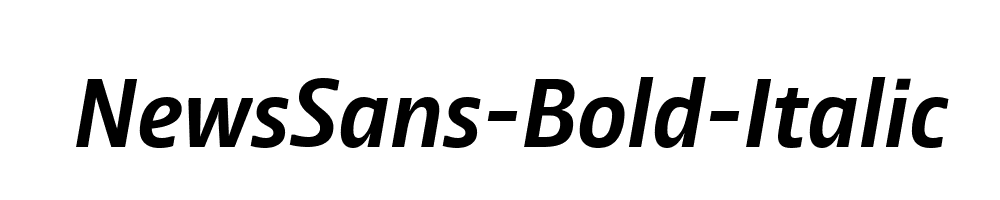 NewsSans-Bold-Italic