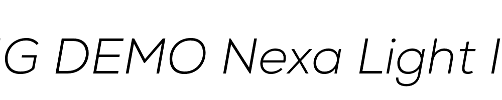  DEMO Nexa Light Italic Regular