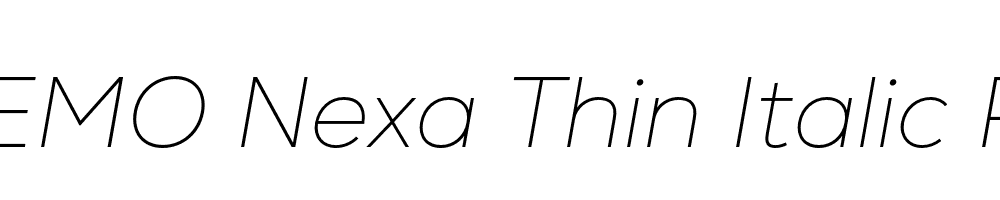 FSP DEMO Nexa Thin Italic Regular