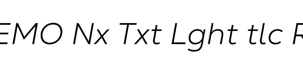 FSP DEMO Nx Txt Lght tlc Regular