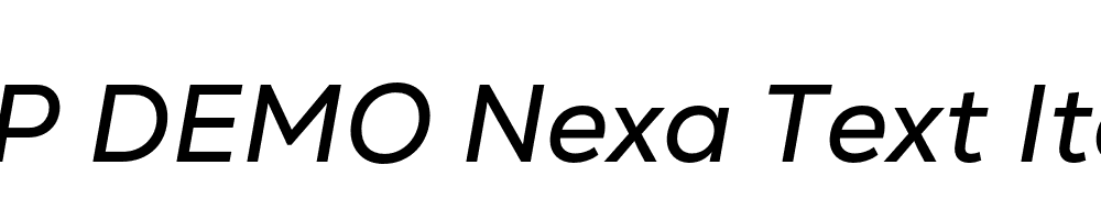 FSP DEMO Nexa Text Italic