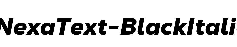 NexaText-BlackItalic