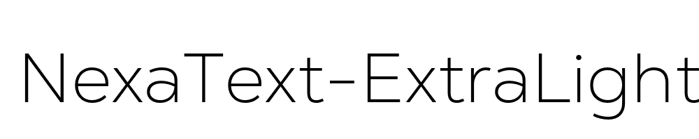 NexaText-ExtraLight