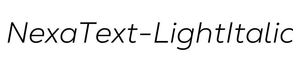 NexaText-LightItalic