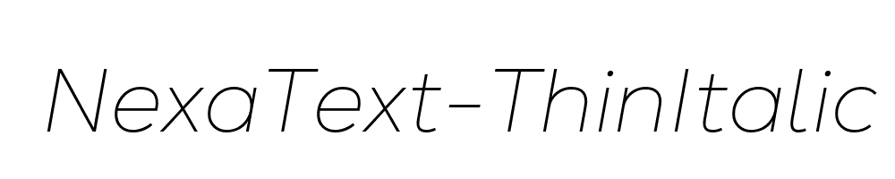 NexaText-ThinItalic