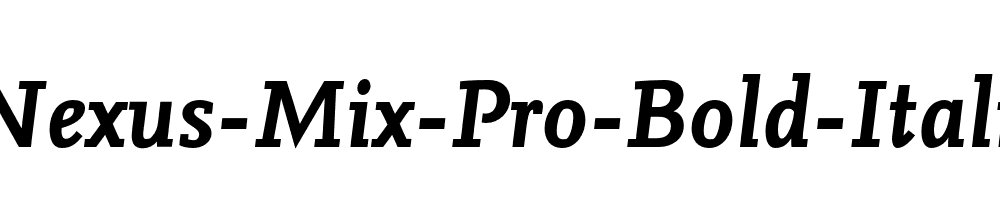 Nexus-Mix-Pro-Bold-Italic