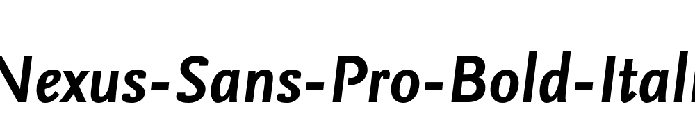 Nexus-Sans-Pro-Bold-Italic