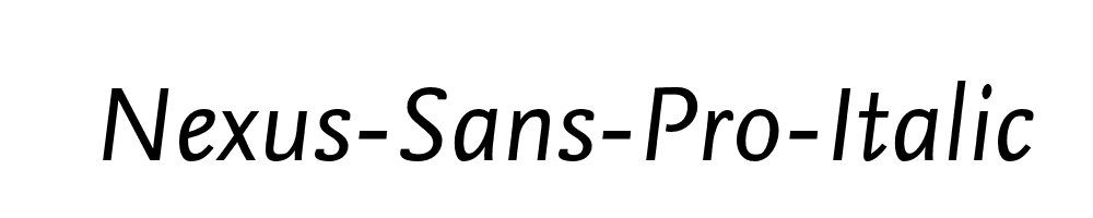 Nexus-Sans-Pro-Italic