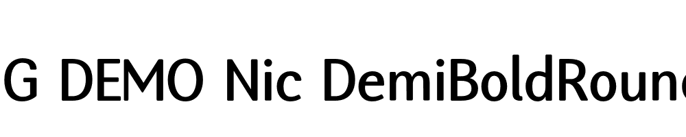  DEMO Nic DemiBoldRounded Regular