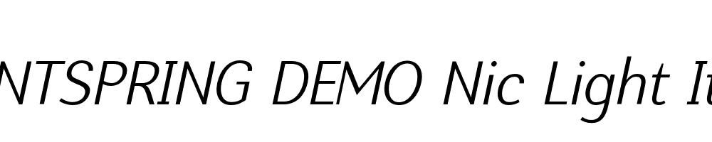  DEMO Nic Light Italic