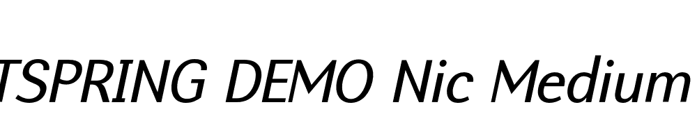  DEMO Nic Medium Italic