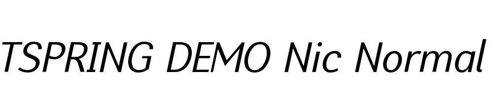  DEMO Nic Normal Italic