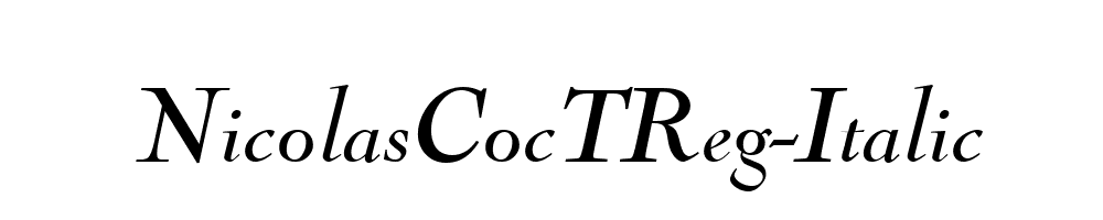 NicolasCocTReg-Italic