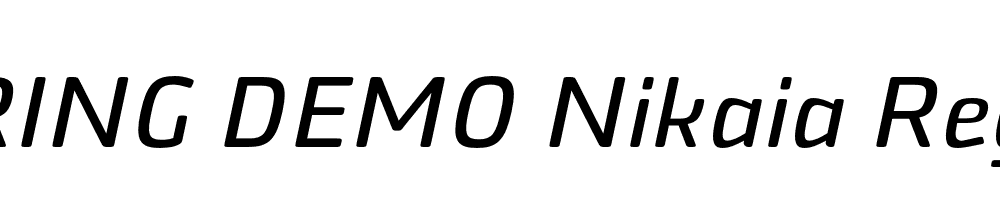  DEMO Nikaia Regular Italic