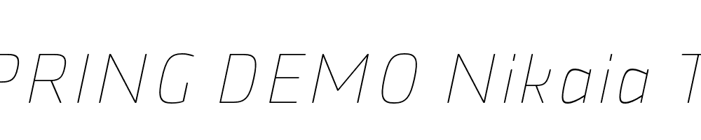  DEMO Nikaia Thin Italic