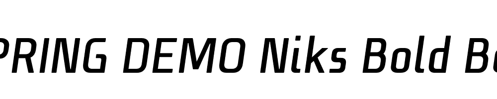  DEMO Niks Bold Bold Italic