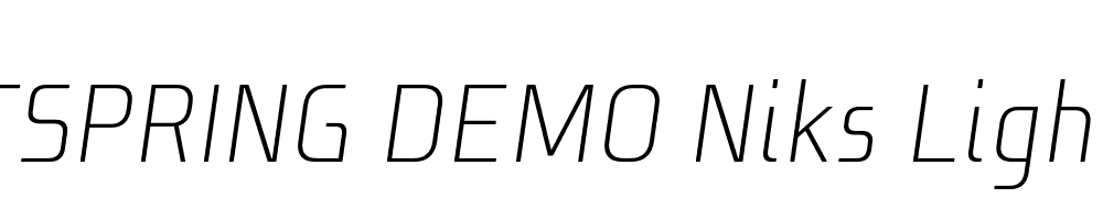  DEMO Niks Light Italic