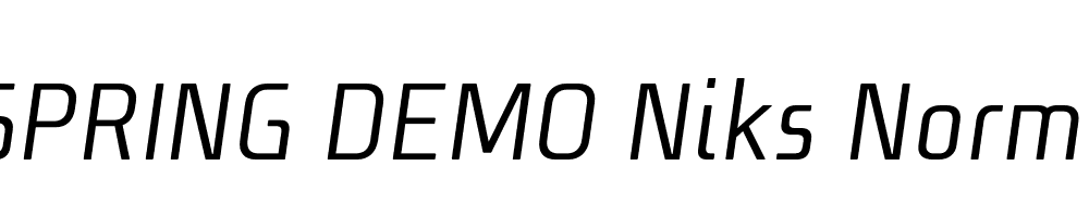  DEMO Niks Normal Italic