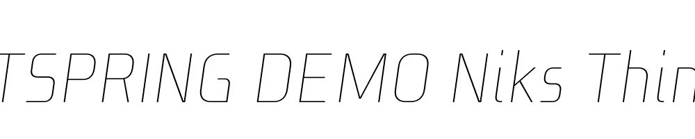  DEMO Niks Thin Italic