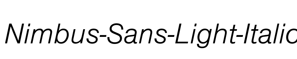 Nimbus-Sans-Light-Italic