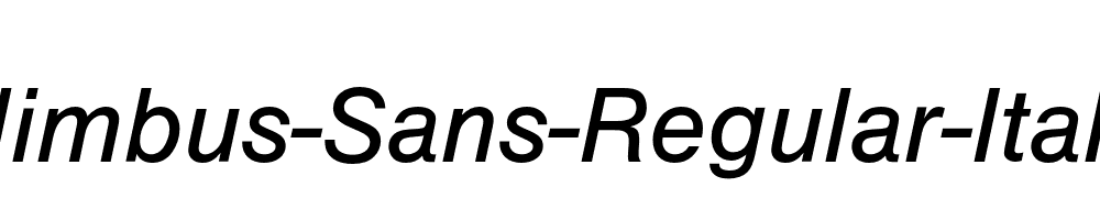 Nimbus-Sans-Regular-Italic