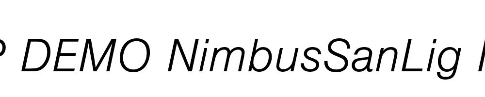 FSP DEMO NimbusSanLig Italic