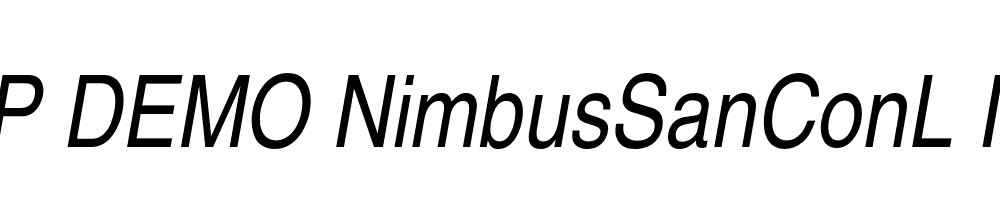 FSP DEMO NimbusSanConL Italic