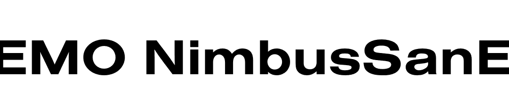 FSP DEMO NimbusSanExt Bold