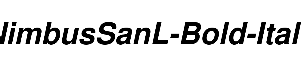 NimbusSanL-Bold-Italic