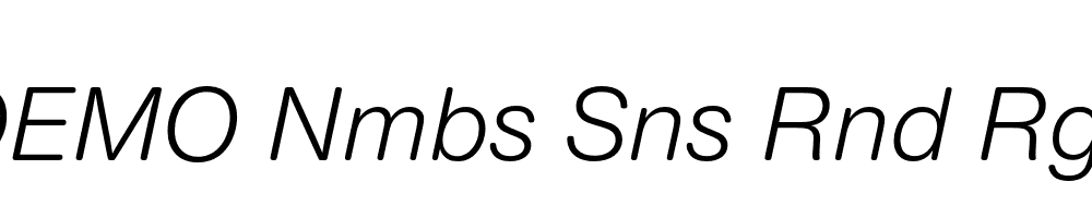 FSP DEMO Nmbs Sns Rnd Rglr Italic