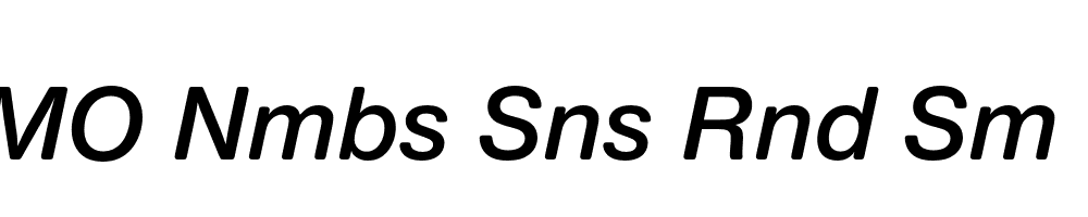 FSP DEMO Nmbs Sns Rnd Sm Bld Italic