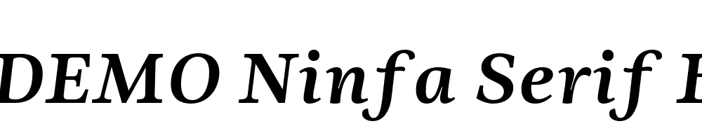  DEMO Ninfa Serif Bold Bold Italic