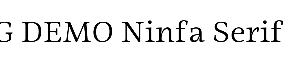  DEMO Ninfa Serif Book Regular