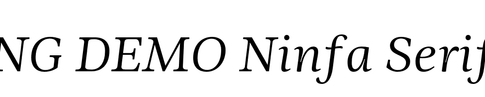  DEMO Ninfa Serif Book Italic