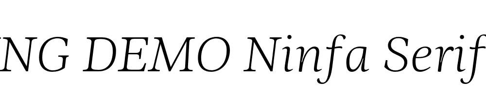  DEMO Ninfa Serif Light Italic