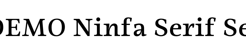  DEMO Ninfa Serif SemiBold Regular