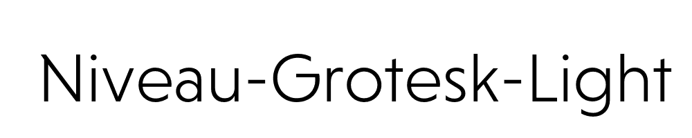 Niveau-Grotesk-Light