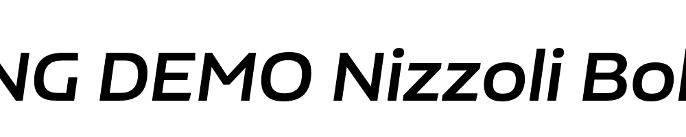  DEMO Nizzoli Bold It Regular