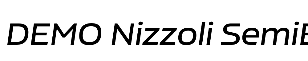  DEMO Nizzoli SemiBold It Regular