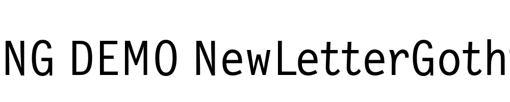  DEMO NewLetterGothic Regular