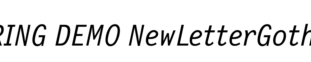  DEMO NewLetterGothic Italic