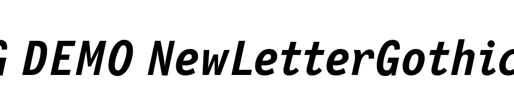  DEMO NewLetterGothic Bold Italic