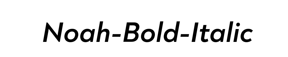 Noah-Bold-Italic