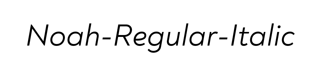 Noah-Regular-Italic