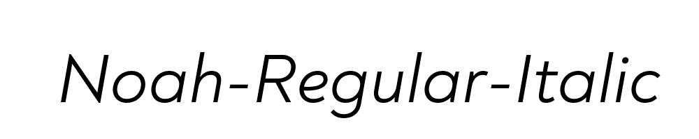 Noah-Regular-Italic