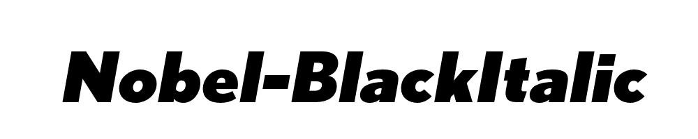 Nobel-BlackItalic