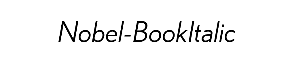 Nobel-BookItalic