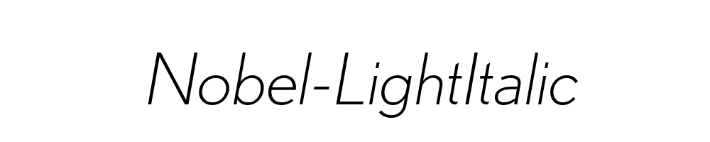 Nobel-LightItalic