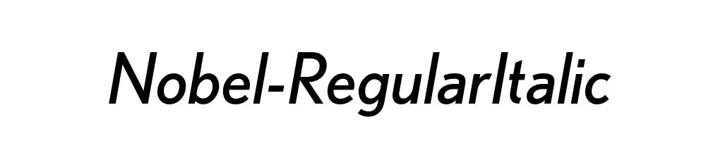 Nobel-RegularItalic