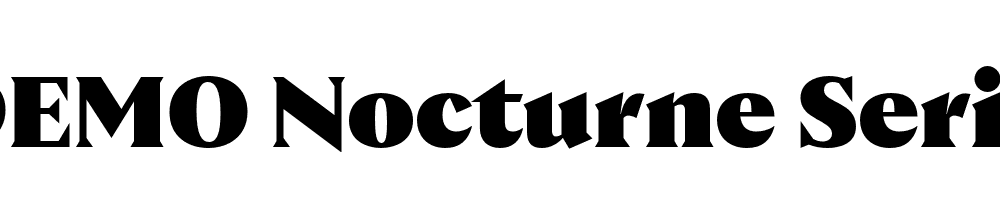  DEMO Nocturne Serif Black Regular